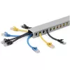 StarTech.com Open Slot Cable Management Raceway with Cover, 1-1/2 inch(38mm)W x 1 inch(25mm)H - 6.5ft(2m) length - 1/4 inch(8mm) Slots, PVC Network Cable Hider/Wall Wire Duct, Max 20 Cables, UL Listed
