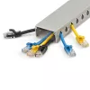 StarTech.com Open Slot Cable Management Raceway with Cover, 2 inch(50mm)W x 1 inch(25mm)H - 6.5ft(2m) length - 1/4 inch(8mm) Slots, PVC Network Cable Hider/Wall Wire Duct, Max 25 Cables, UL Listed