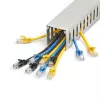 StarTech.com Open Slot Cable Management Raceway with Cover, 2 inch(50mm)W x 2 inch(50mm)H - 6.5ft(2m) length - 1/4 inch(8mm) Slots, PVC Network Cable Hider/Wall Wire Duct, Max 80 Cables, UL Listed