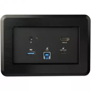 StarTech.com Conference Room Docking Station - Universal Laptop Dock - 4K HDMI, 60W Power Delivery, USB Hub, GbE, Audio - In-Table Connectivity Box For Huddle/Boardroom Collaboration Space