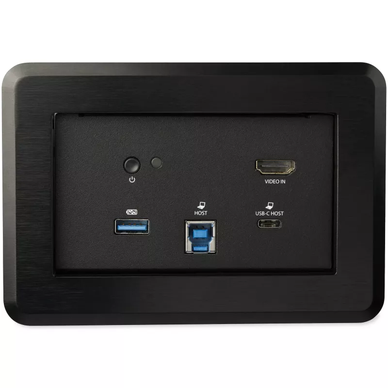StarTech.com Conference Room Docking Station - Universal Laptop Dock - 4K HDMI, 60W Power Delivery, USB Hub, GbE, Audio - In-Table Connectivity Box For Huddle/Boardroom Collaboration Space