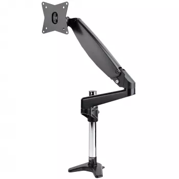 StarTech.com Desk Mount Monitor Arm for Single VESA Display up to 32 inch or 49 inch Ultrawide 8kg/17.6lb - Full Motion Articulating & Height Adjustable - C-Clamp, Grommet - Single Monitor Arm