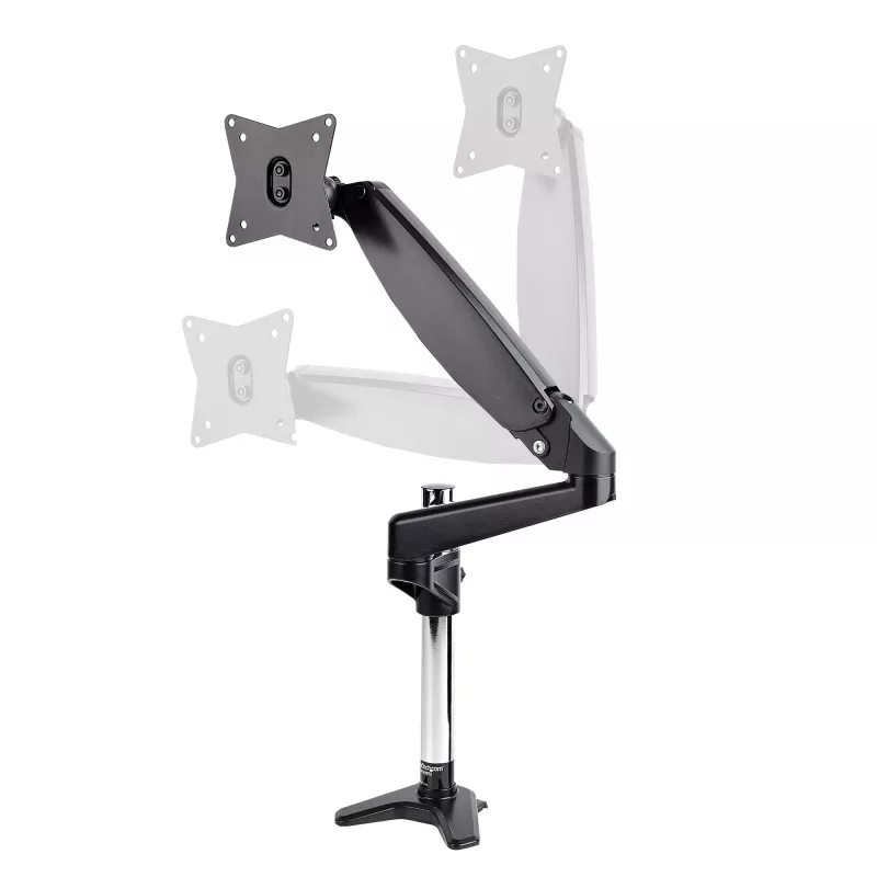 StarTech.com Desk Mount Monitor Arm for Single VESA Display up to 32 inch or 49 inch Ultrawide 8kg/17.6lb - Full Motion Articulating & Height Adjustable - C-Clamp, Grommet - Single Monitor Arm