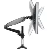 StarTech.com Desk Mount Monitor Arm for Single VESA Display up to 32 inch or 49 inch Ultrawide 8kg/17.6lb - Full Motion Articulating & Height Adjustable - C-Clamp, Grommet - Single Monitor Arm