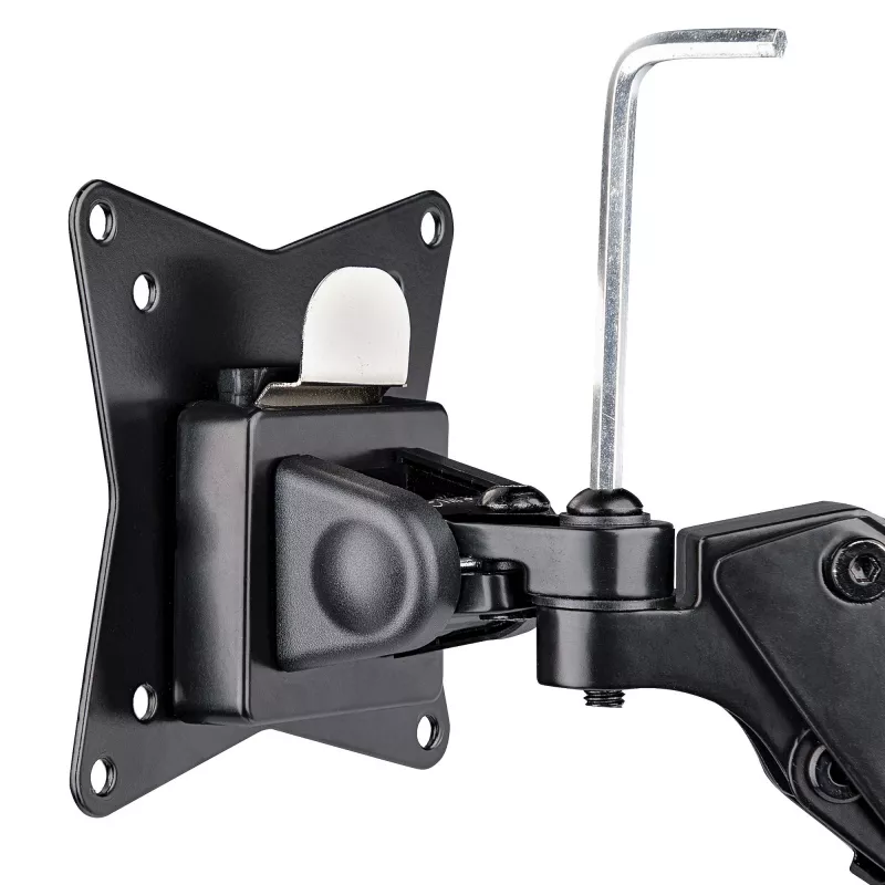 StarTech.com Desk Mount Monitor Arm for Single VESA Display up to 32 inch or 49 inch Ultrawide 8kg/17.6lb - Full Motion Articulating & Height Adjustable - C-Clamp, Grommet - Single Monitor Arm