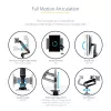 StarTech.com Desk Mount Monitor Arm for Single VESA Display up to 32 inch or 49 inch Ultrawide 8kg/17.6lb - Full Motion Articulating & Height Adjustable - C-Clamp, Grommet - Single Monitor Arm