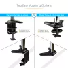 StarTech.com Desk Mount Monitor Arm for Single VESA Display up to 32 inch or 49 inch Ultrawide 8kg/17.6lb - Full Motion Articulating & Height Adjustable - C-Clamp, Grommet - Single Monitor Arm