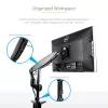 StarTech.com Desk Mount Monitor Arm for Single VESA Display up to 32 inch or 49 inch Ultrawide 8kg/17.6lb - Full Motion Articulating & Height Adjustable - C-Clamp, Grommet - Single Monitor Arm