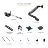 StarTech.com Desk Mount Monitor Arm for Single VESA Display up to 32 inch or 49 inch Ultrawide 8kg/17.6lb - Full Motion Articulating & Height Adjustable - C-Clamp, Grommet - Single Monitor Arm
