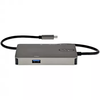 StarTech.com USB-C Multiport Adapter - USB-C to 4K 30Hz HDMI or 1080p VGA - USB Type-C Mini Dock w/ 100W Power Delivery Passthrough, 3-Port USB Hub 5Gbps, GbE - 12 inch (30cm) Attached Cable