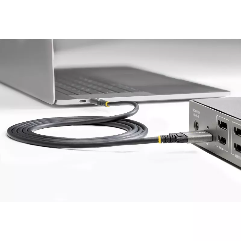 StarTech.com 20 inch (50cm) Side Screw Locking USB C Cable 10Gbps - USB 3.1/3.2 Gen 2 Type-C Cable - 100W (5A) Power Delivery Charging, DP Alt Mode - Dual Screw Lock - USB-C Cord Charge/Sync