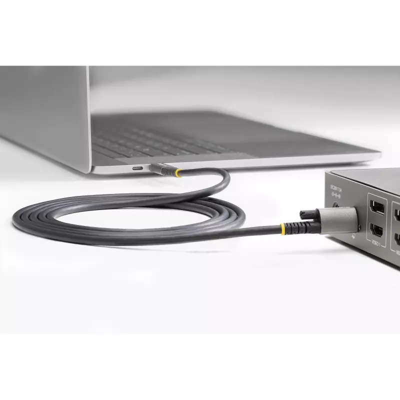 StarTech.com 20 inch (50cm) Top Screw Locking USB C Cable 10Gbps - USB 3.1/3.2 Gen 2 Type-C Cable - 100W (5A) Power Delivery Charging, DP Alt Mode - Single Screw Lock, USB-C Cord Charge/Sync