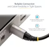 StarTech.com 20 inch (50cm) Top Screw Locking USB C Cable 10Gbps - USB 3.1/3.2 Gen 2 Type-C Cable - 100W (5A) Power Delivery Charging, DP Alt Mode - Single Screw Lock, USB-C Cord Charge/Sync
