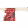 StarTech.com SATA PCIe Card - 2 Port PCIe SATA Expansion Card - 6Gbps - Full/Low Profile - PCI Express to SATA Adapter/Controller - ASM1062R SATA RAID - PCIe to SATA Converter