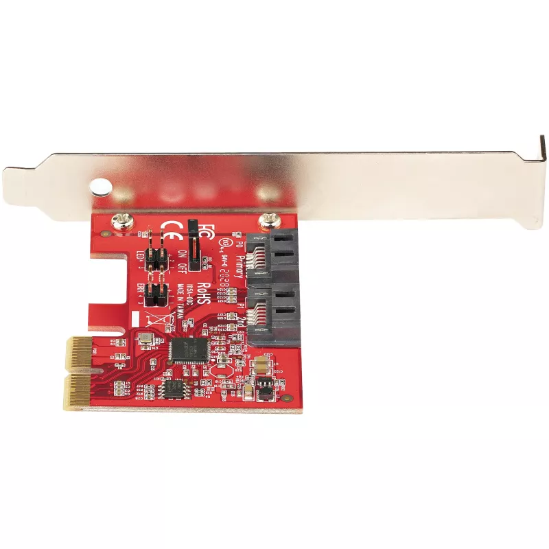 StarTech.com SATA PCIe Card - 2 Port PCIe SATA Expansion Card - 6Gbps - Full/Low Profile - PCI Express to SATA Adapter/Controller - ASM1062R SATA RAID - PCIe to SATA Converter