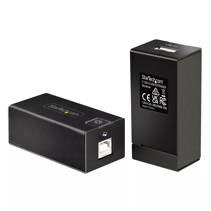 StarTech.com 150m (492ft) USB 2.0 Extender over Cat5e/Cat6 Ethernet Cable, Externally Powered USB Extender via RJ45/Network Cable, USB Over Ethernet Cable Extender/Adapter
