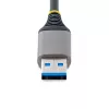 StarTech.com 3-Port USB Hub with Ethernet - 3x USB-A Ports - Gigabit Ethernet (RJ-45) - USB 3.0 5Gbps - Bus-Powered - 1ft/30cm Long Cable - Portable Laptop USB Hub Adapter w/ GbE