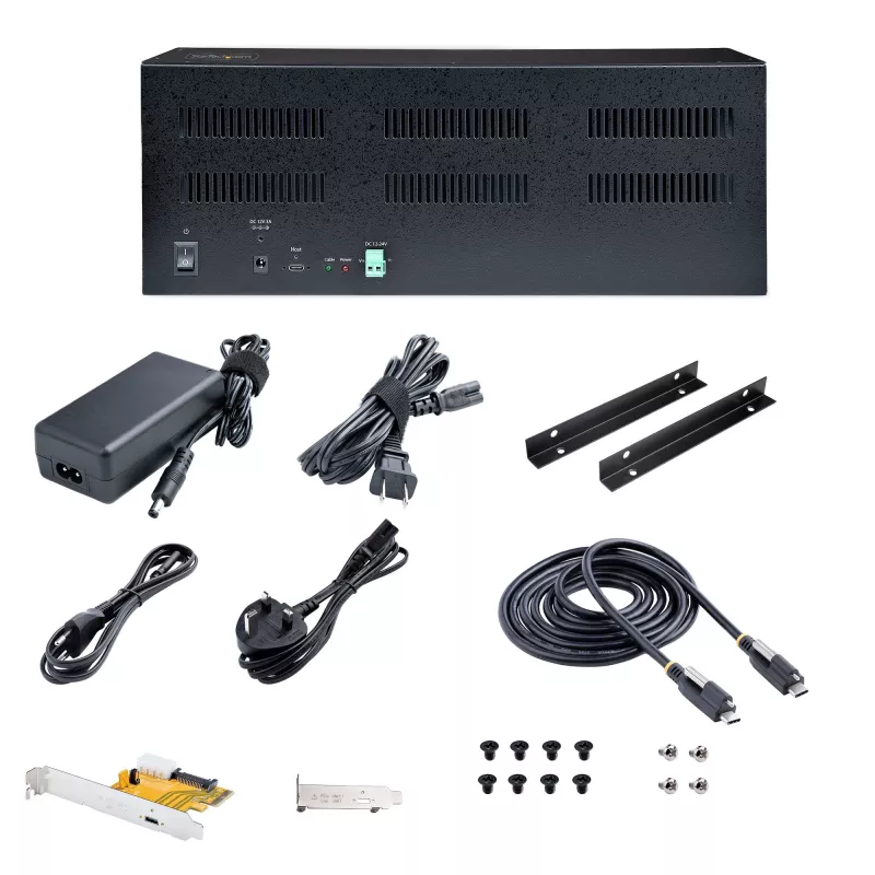 StarTech.com 4-Slot PCIe Expansion Chassis with PCIe x2 Host Card, PCIe 2.0 - 10Gbps, External PCIe Slots for Desktops/Servers, PCI Express Expansion Box/Adapter, 4 PCIe x1 Slots