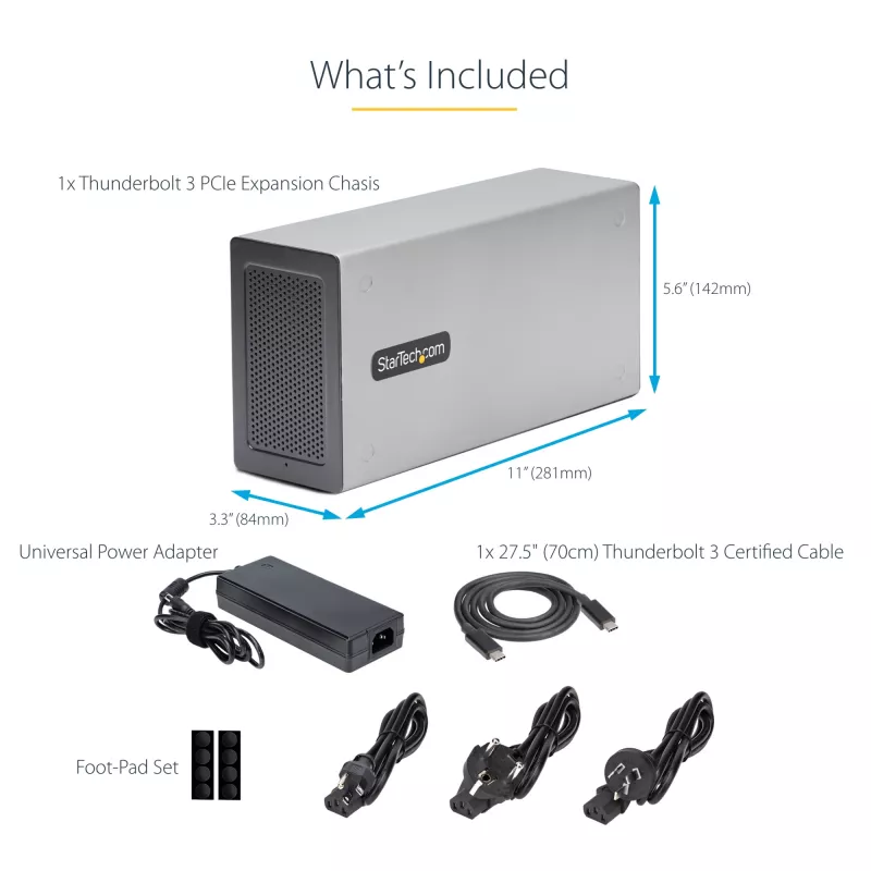 StarTech.com Dual-Slot Thunderbolt 3 PCIe Expansion Chassis
