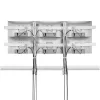 StarTech.com Six-Monitor Desk Mount with Crossbar, Up To 32-inch Computer Screens, Max 17.6lb (8kg) each, Dual Column, C-clamp/Grommet, Height Adjustable