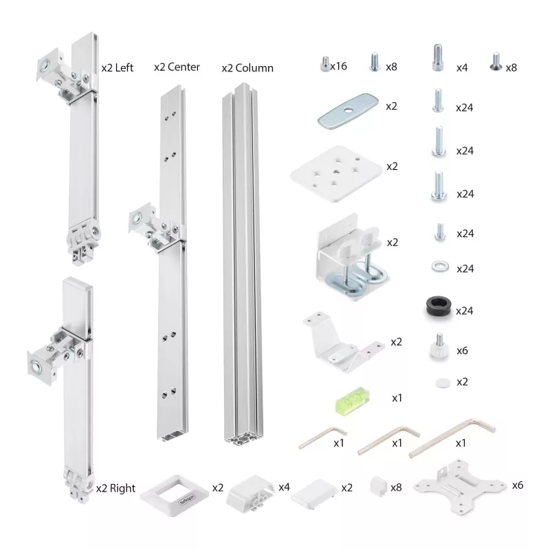 StarTech.com Six-Monitor Desk Mount with Crossbar, Up To 32-inch Computer Screens, Max 17.6lb (8kg) each, Dual Column, C-clamp/Grommet, Height Adjustable