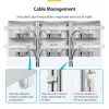 StarTech.com Six-Monitor Desk Mount with Crossbar, Up To 32-inch Computer Screens, Max 17.6lb (8kg) each, Dual Column, C-clamp/Grommet, Height Adjustable