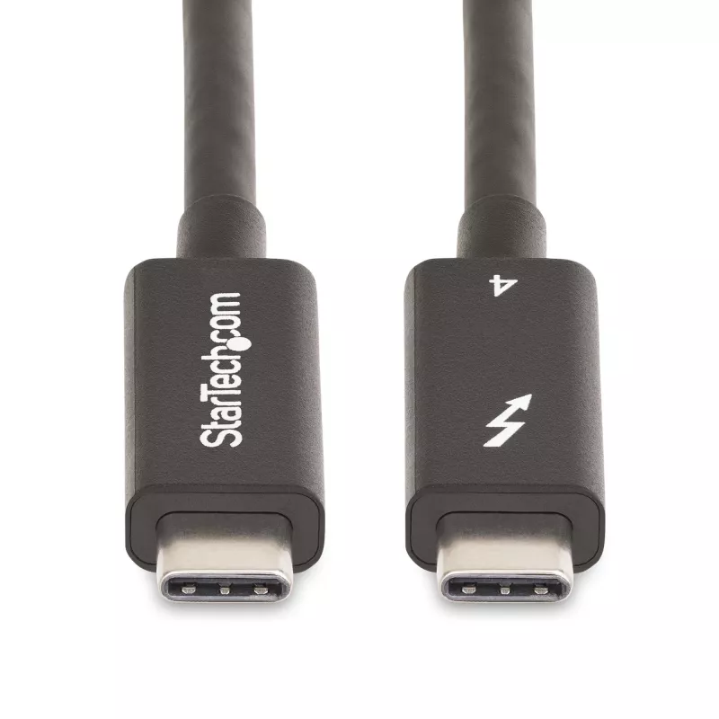 StarTech.com 6ft (2m) Active Thunderbolt 4 Cable, 40Gbps, 100W Power Delivery, 4K/8K Video, Intel-Certified Thunderbolt Cable - Compatible w/ USB4/Thunderbolt 4/ USB 3.2/ USB Type-C/DisplayPort/Thunderbolt 3