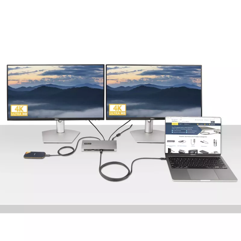 StarTech.com 6ft (2m) Active Thunderbolt 4 Cable, 40Gbps, 100W Power Delivery, 4K/8K Video, Intel-Certified Thunderbolt Cable - Compatible w/ USB4/Thunderbolt 4/ USB 3.2/ USB Type-C/DisplayPort/Thunderbolt 3