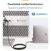 StarTech.com 6ft (2m) Active Thunderbolt 4 Cable, 40Gbps, 100W Power Delivery, 4K/8K Video, Intel-Certified Thunderbolt Cable - Compatible w/ USB4/Thunderbolt 4/ USB 3.2/ USB Type-C/DisplayPort/Thunderbolt 3