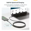 StarTech.com 6ft (2m) Active Thunderbolt 4 Cable, 40Gbps, 100W Power Delivery, 4K/8K Video, Intel-Certified Thunderbolt Cable - Compatible w/ USB4/Thunderbolt 4/ USB 3.2/ USB Type-C/DisplayPort/Thunderbolt 3