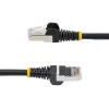 StarTech.com 50cm CAT6a Ethernet Cable - Black - Low Smoke Zero Halogen (LSZH) - 10GbE 500MHz 100W PoE++ Snagless RJ-45 w/Strain Reliefs S/FTP Network Patch Cord