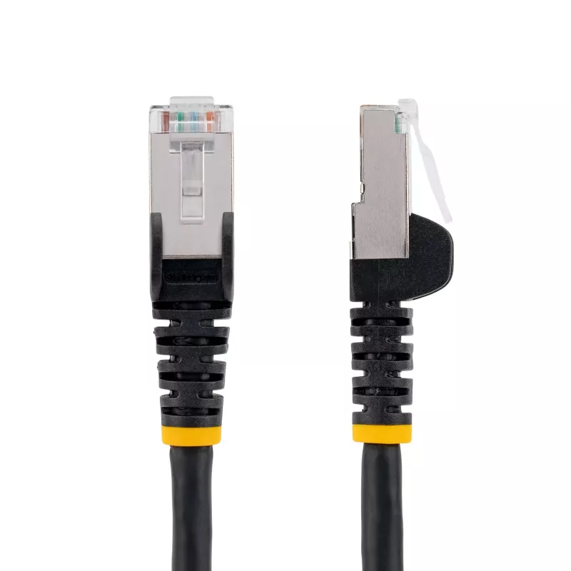 StarTech.com 7.5m CAT6a Ethernet Cable - Black - Low Smoke Zero Halogen (LSZH) - 10GbE 500MHz 100W PoE++ Snagless RJ-45 w/Strain Reliefs S/FTP Network Patch Cord