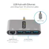 StarTech.com 3-Port USB-C Hub with Ethernet - 3x USB-A - Gigabit Ethernet - USB 3.0 5Gbps - Bus-Powered - 1ft/30cm Long USB Type-C Host Cable - GbE - Portable USB-C to USB-A Hub