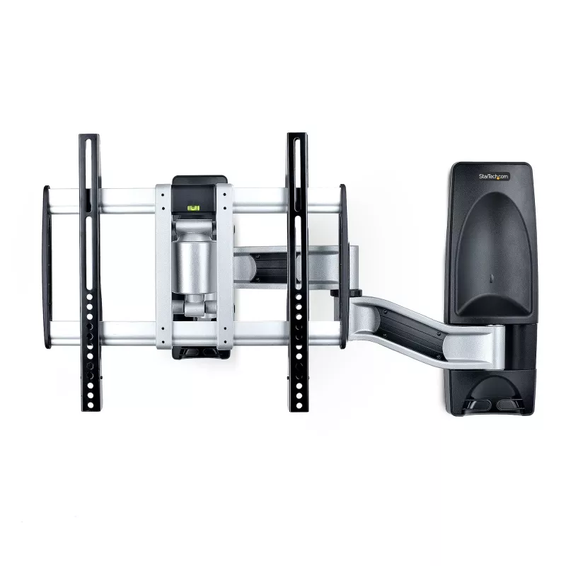 StarTech.com Articulating TV Wall Mount, VESA Wall Mount, Supports 26 to 65 inch/99lb/Flat/Curved TVs, Retractable Low Profile Wall Mount TV Bracket, Adjustable Corner TV Wall Mount