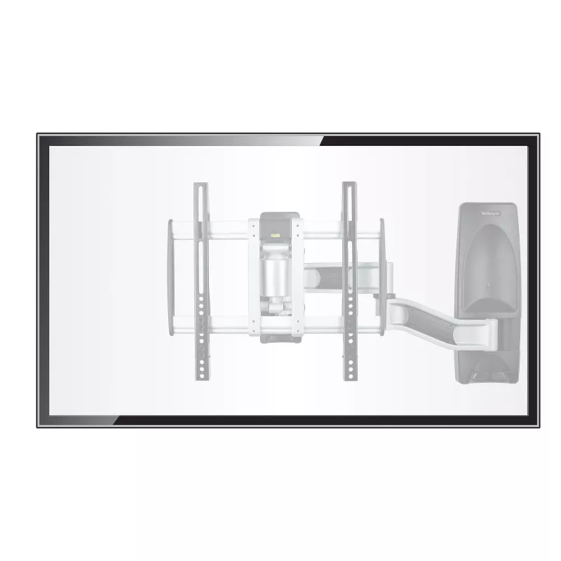 StarTech.com Articulating TV Wall Mount, VESA Wall Mount, Supports 26 to 65 inch/99lb/Flat/Curved TVs, Retractable Low Profile Wall Mount TV Bracket, Adjustable Corner TV Wall Mount