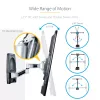 StarTech.com Articulating TV Wall Mount, VESA Wall Mount, Supports 26 to 65 inch/99lb/Flat/Curved TVs, Retractable Low Profile Wall Mount TV Bracket, Adjustable Corner TV Wall Mount