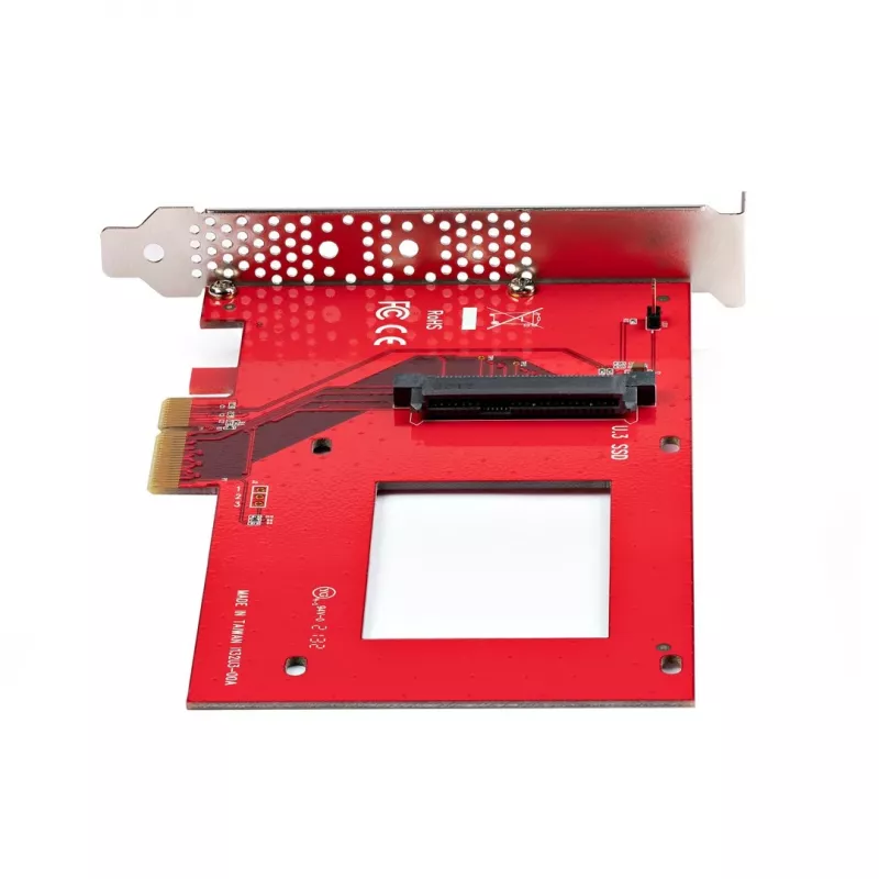 StarTech.com U.3 to PCIe Adapter Card, PCIe 4.0 x4 Adapter For 2.5 inch U.3 NVMe SSDs, SFF-TA-1001 PCI Express Add-in Card for Desktops/Servers, TAA Compliant - OS Independent