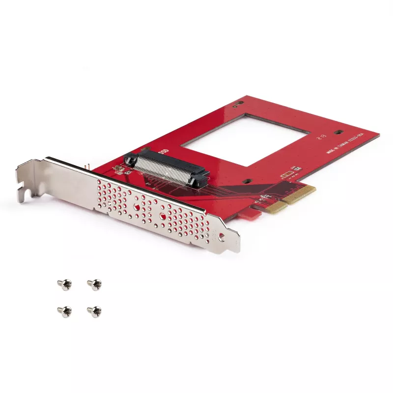 StarTech.com U.3 to PCIe Adapter Card, PCIe 4.0 x4 Adapter For 2.5 inch U.3 NVMe SSDs, SFF-TA-1001 PCI Express Add-in Card for Desktops/Servers, TAA Compliant - OS Independent