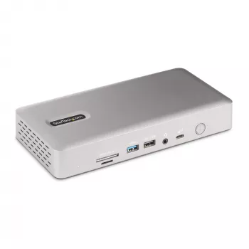 StarTech.com Universal USB4 & Thunderbolt 4 Docking Station, Quad Display on Windows, Dual Display on MacBook, HDMI DP Dock with 98W Laptop Charging