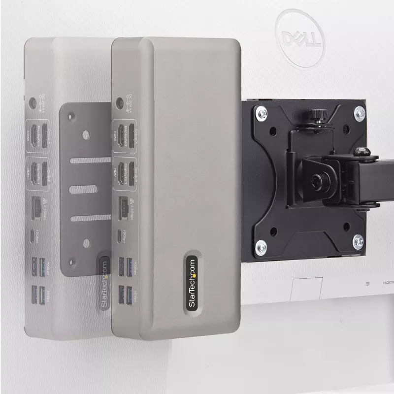 StarTech.com VESA Mounting Bracket for NUC/Thin Clients or Laptop Docking Stations, VESA 75x75/100x100 Compatible Extension Plate For Mini PC