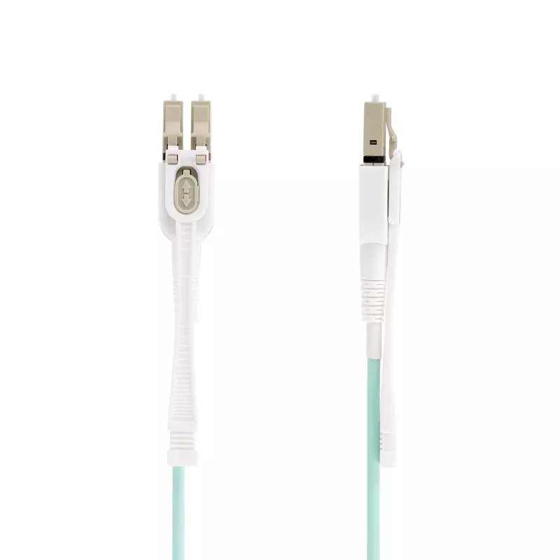 StarTech.com 3m (9.8ft) LC to LC (UPC) OM4 Multimode Fiber Optic Cable w/Push Pull Tabs, 50/125µm, 100G, Bend Insensitive, Low Insertion Loss - LSZH Fiber Jumper Cord