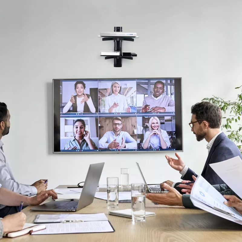 StarTech.com Dual Floating Wall-Mounted AV Shelves, Adjustable Height Shelf For Under TV, Organize A/V Equipment On Black Tempered Glass Shelves