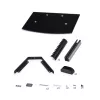 StarTech.com Floating Wall-Mounted AV Shelf, Adjustable Height Shelf For Under TV, Organize A/V Equipment On Black Tempered Glass Shelf