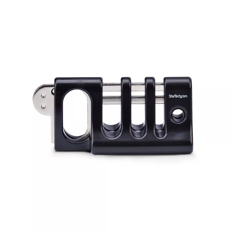 StarTech.com Peripheral Cable Anchor Lock, Secure Keyboard/Mouse, Cable Lock For Shared Office/Public Computers, Cable Trap Compatible w/Laptop Security Cable/Padlock - TAA