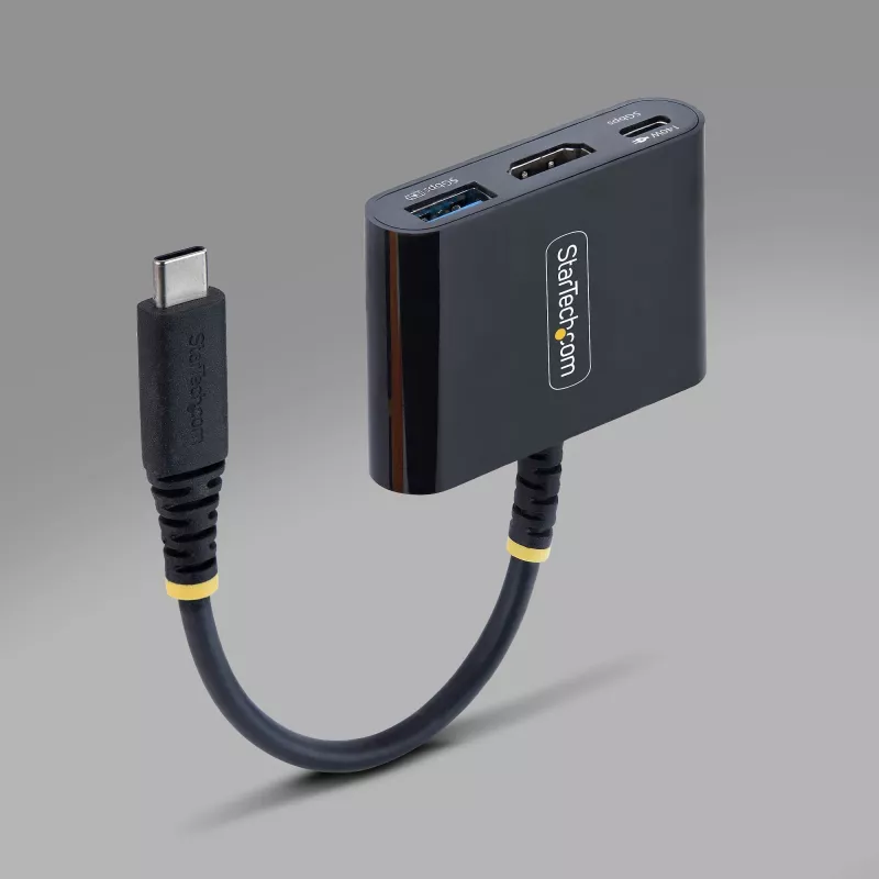 StarTech.com USB-C to HDMI Multiport Adapter with 140W PD Charging, 4K 60Hz HDMI, USB 5Gbps Hub, Mini Dock For MacBook / Dell / Thinkpad / HP / iPad / Tablets