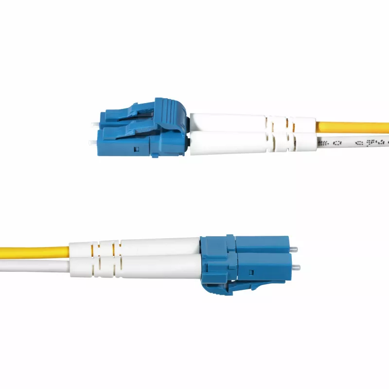 StarTech.com 8m (26.2ft) LC to LC (UPC) OS2 Single Mode Duplex Fiber Optic Cable, 9/125µm, 100G, Bend Insensitive, Low Insertion Loss - LSZH Fiber Jumper Cord