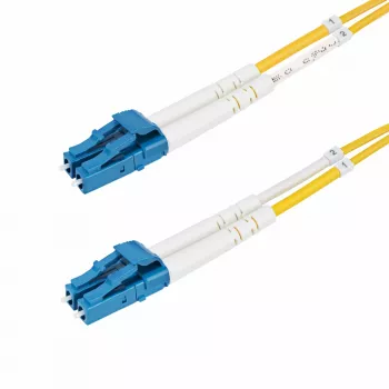 StarTech.com 30m (98.4ft) LC to LC (UPC) OS2 Single Mode Duplex Fiber Optic Cable, 9/125µm, 100G, Bend Insensitive, Low Insertion Loss - LSZH Fiber Jumper Cord