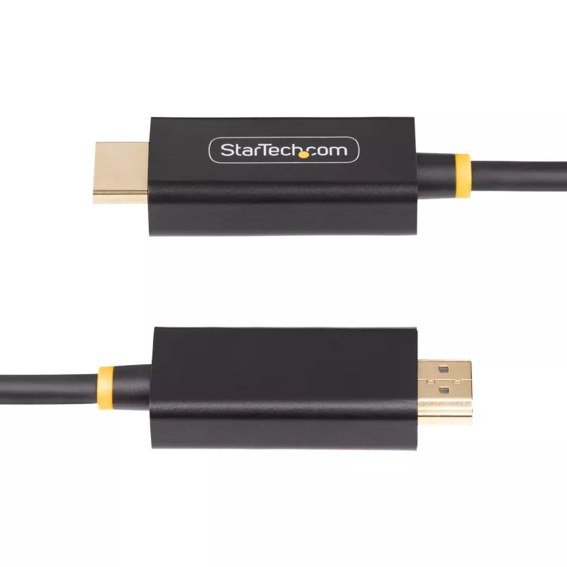 StarTech.com 6.6ft (2m) DisplayPort to HDMI Adapter Cable, 4K 60Hz with HDR, DP to HDMI 2.0b, Active Video Converter, DisplayPort Desktop to HDMI Monitor