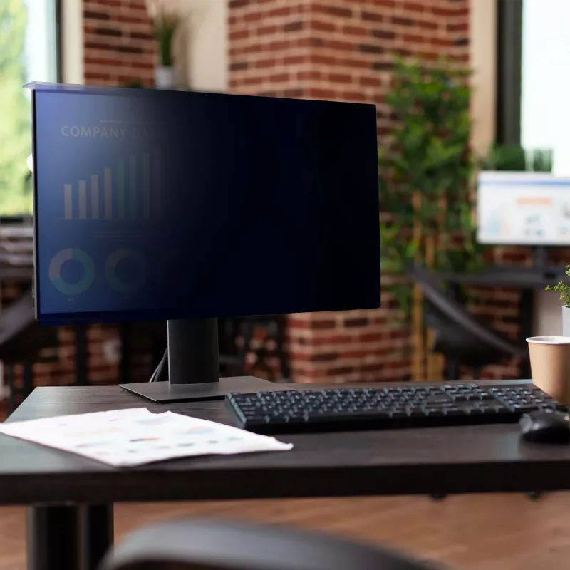 StarTech.com 27-inch 16:9 Computer Monitor Privacy Screen, Hanging Acrylic Filter, Quick-Install Security Shield, Monitor Screen Protector, +/- 30 Deg. View, Glossy