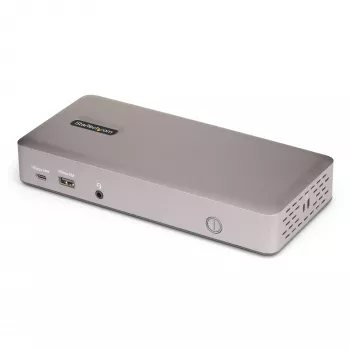StarTech.com Triple-Monitor USB4 Docking Station, 4K 60Hz HDMI or DisplayPort, 100W Laptop Charging, 2.5GbE, USB-C Multi-Monitor Dock, Driverless